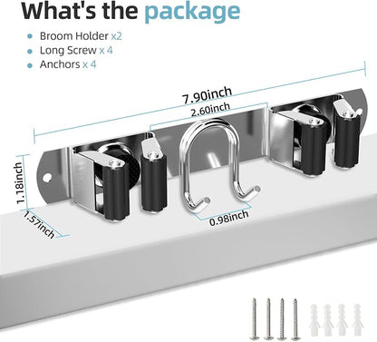 Broom Holder Wall Mount, Broom Hanger - Image 6