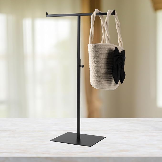 Display Stand Stainless Steel Jewelry Towers Bag Stand Tabletop Double Hook - Image 5