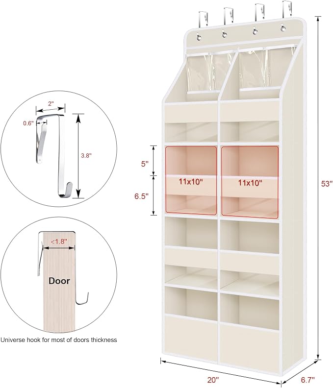 Univivi Upgraded Over the Door Organizer - Image 3