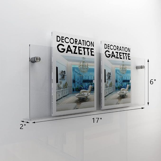 4-Pack 17" Acrylic Magazine Holder Vinyl Records Holder, Display Floating - Image 3