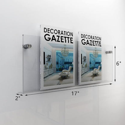 ROYALITA 2-Pack Acrylic Magazine Holder Vinyl Records Holder, Display Floating - Image 3