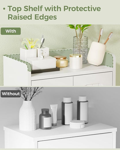 BEWISHOME Small Floor Cabinet, Toilet Paper Storage, Bathroom Storage Cabinet | - Image 6