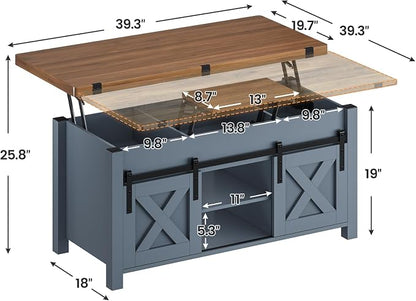 SEDETA Lift Top Coffee Table, 4 in 1 Multi-Function Convertible Coffee Tables - Image 3