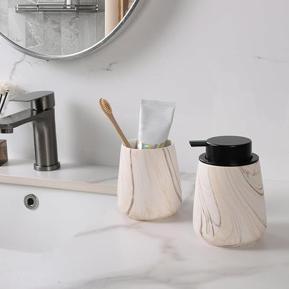 Marble Brown Toothbrush Holder for Bathroom - Image 5