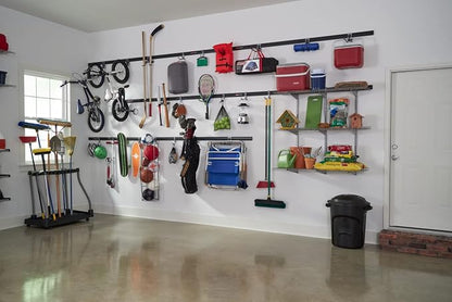 Rubbermaid 24-Piece FastTrack Garage Wall-Mounted Storage Kit, 6 Rails and 18 - Image 8