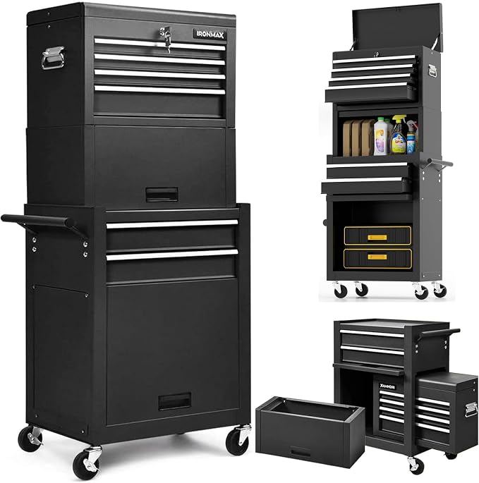 Goplus 6 Drawers Tool Chest, Rolling Metal Tool Box by Goplus