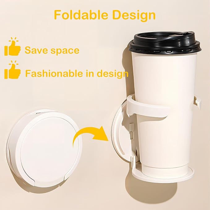 2 Pack Collapsible Water Bottle Holder, Space Saving Wall Mounted Cup Holder - Image 4