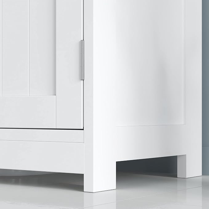 kleankin 23.5" Pedestal Sink Storage Cabinet, Freestanding Bathroom Under Sink - Image 9