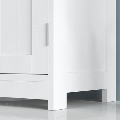 kleankin 23.5" Pedestal Sink Storage Cabinet, Freestanding Bathroom Under Sink - Image 9