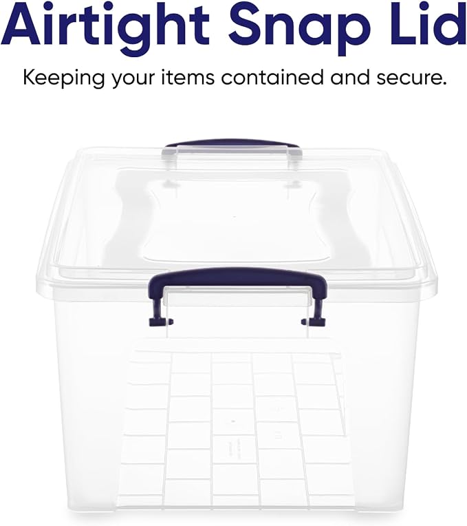 Superio Storage Bins with Lids- Clear Boxes - Image 5