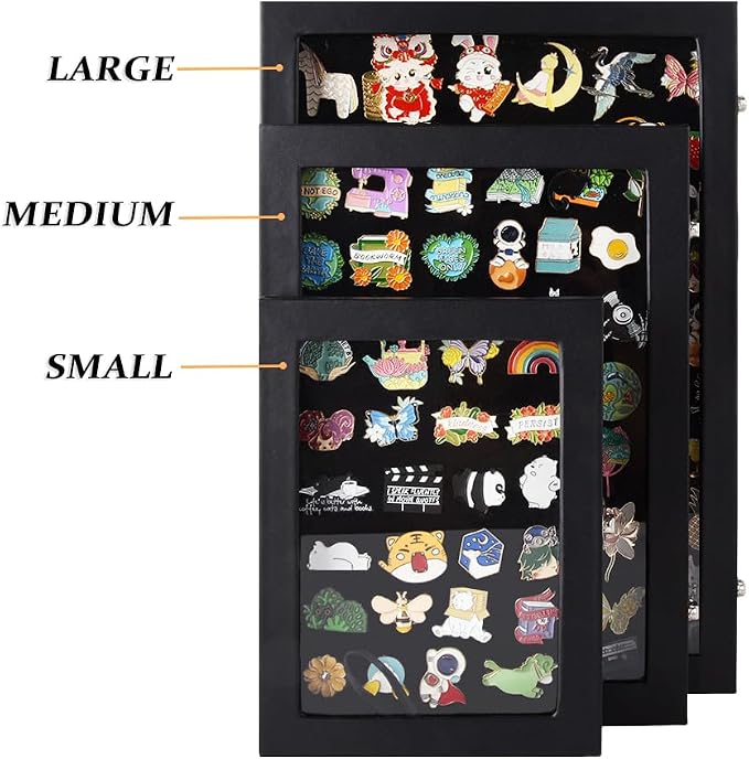 7.8 x 5.9 Inches Small Pin Display Case, Dustproof Pin Collection Showcase - Image 7