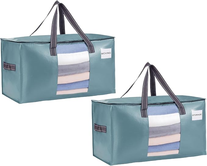 VENO 2 Pack Moving Bags, Comforter and Blanket Storage Bags by Veno