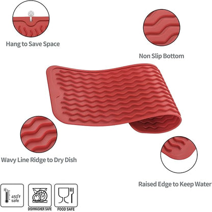 Silicone Dish Drying Mat for Multiple Usage, Easy clean, Eco-friendly, - Image 3