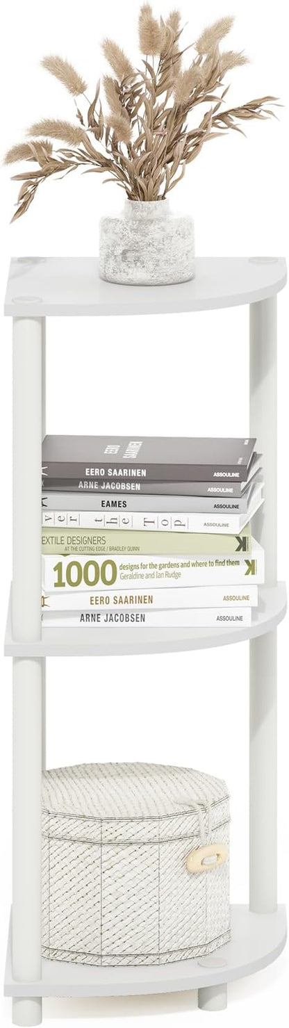Furinno Turn-N-Tube Corner Shelf, 3-Tier Corner Bookshelf, Display Storage - Image 4