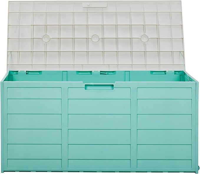 75 Gallon Outdoor Storage Deck Box, Weatherproof Resin Garden Storage Bin - Image 8