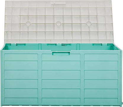 75 Gallon Outdoor Storage Deck Box, Weatherproof Resin Garden Storage Bin - Image 8