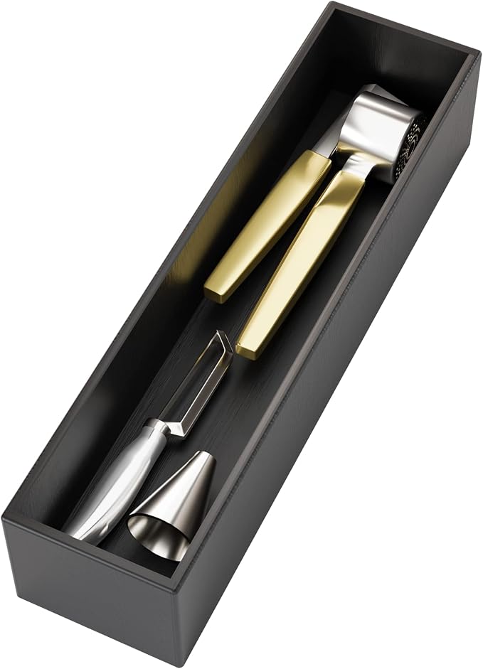 Black Bamboo Drawer Organizer by Bambloom