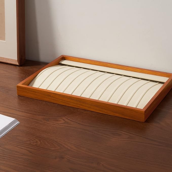 Oirlv Wood 13 Grids Necklace/Bracelet/Pendant Display Tray Jewelry Drawer - Image 4