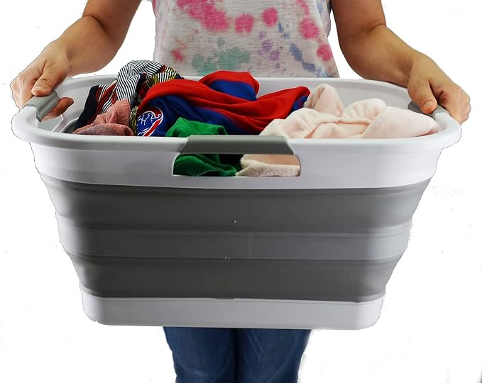 SAMMART 30L Collapsible Plastic Laundry Basket - Image 6