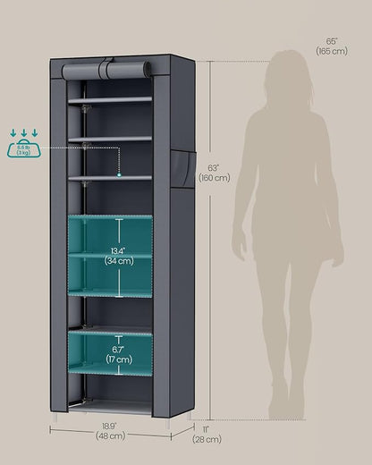SONGMICS 10-Tier Shoe Rack, Shoe Storage Cabinet - Image 3