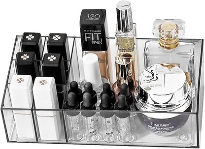 Clear Acrylic Makeup Organizer | Vanity Tray by Unknown