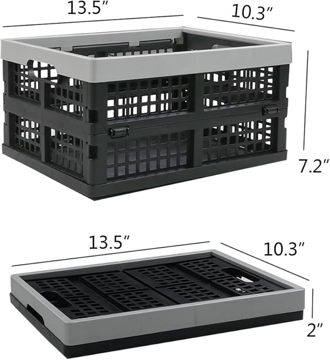 16-Liter Collapsible Storage Crates/Folding Milk Basket - Image 2