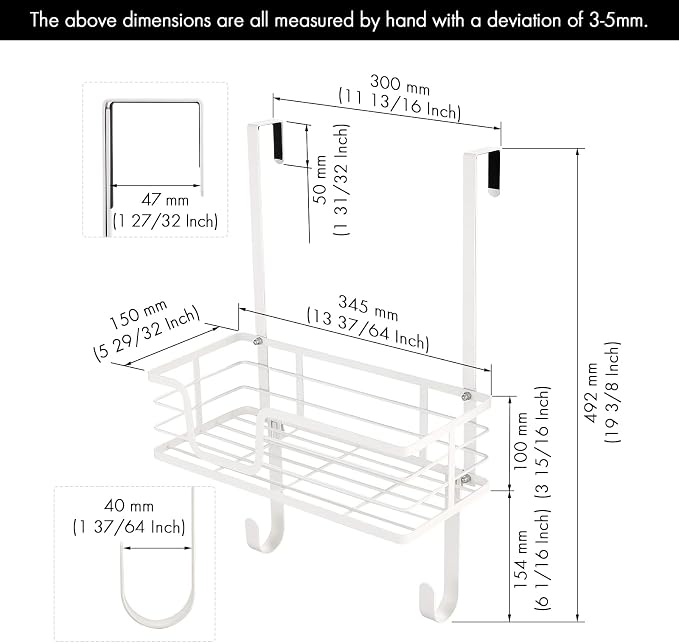 KES Ironing Board Hanger, Over The Door Ironing Board Holder, T-Leg Ironing - Image 6