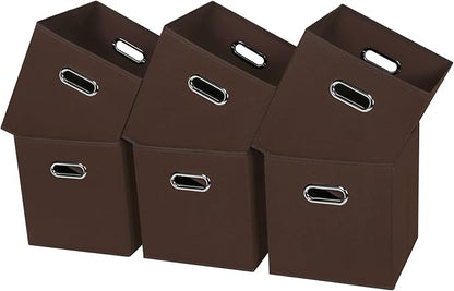 Fabric Cubby Storage Bins, Foldable Storage Bins by Yunkeeper