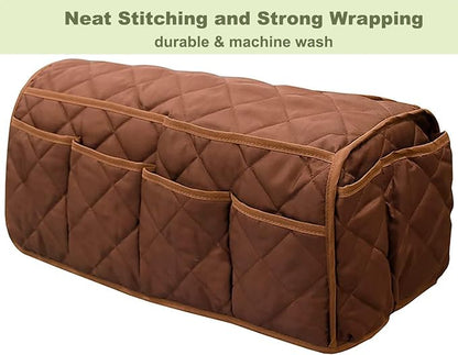 Armchair Caddy for Recliner Organizer Brown Coffee Sofa Armrest Organizer - Image 3