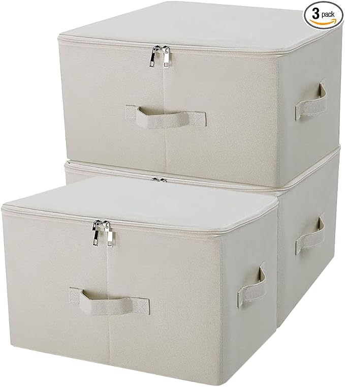 iwill CREATE PRO 3-Pack Beige Folding Storage Boxes by iwillCREATEPRO