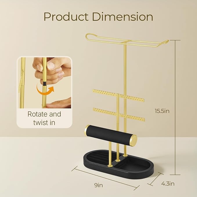 3 Tiers Jewelry Organizer, Earring Holder Organizer - Image 4