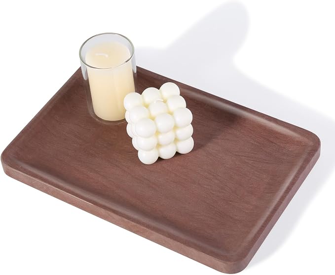 Marble Vanity Tray, 11.8in Sandstone Bathroom Kitchen Tray by Karibiber