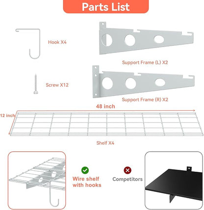 TORACK 2-Pack Garage Wall Shelves - Image 6