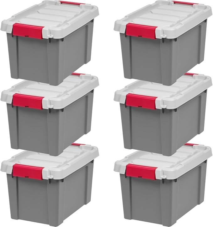 IRIS USA 5 Gallon Lockable Storage Totes by IRISUSA