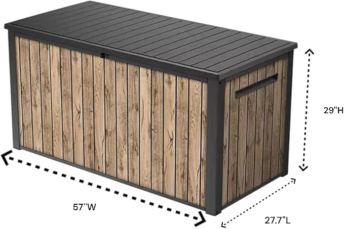 Outdoor Storage Box with Lockable Lid - Image 3