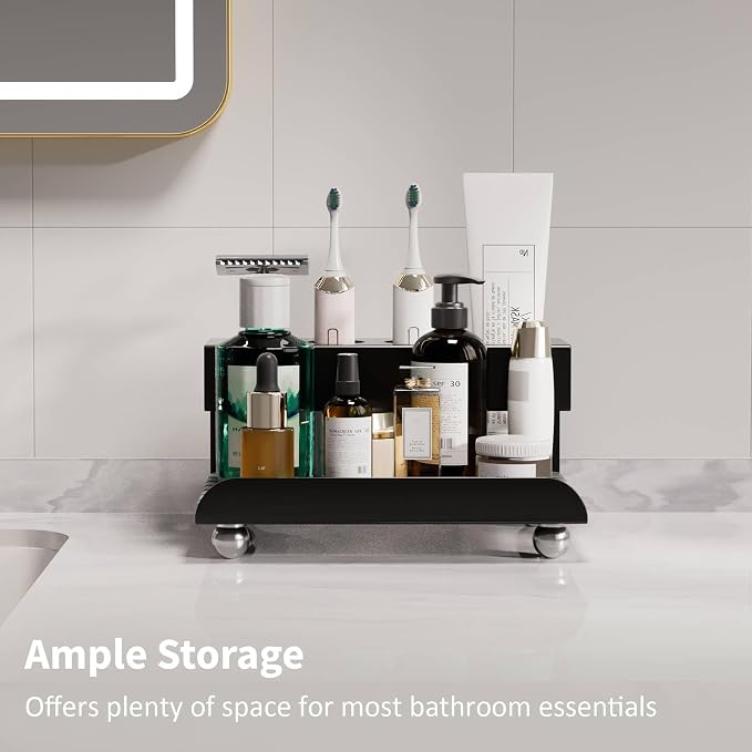 Quick Dry Electric Toothbrush Holder 4 Slots Metal Bathroom Counter Organizer - Image 4
