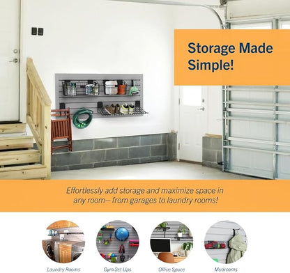 HANDIWALL PVC Slatwall Garage Wall Organizer, 4x2ft Heavy Duty Framed Slatwall - Image 4