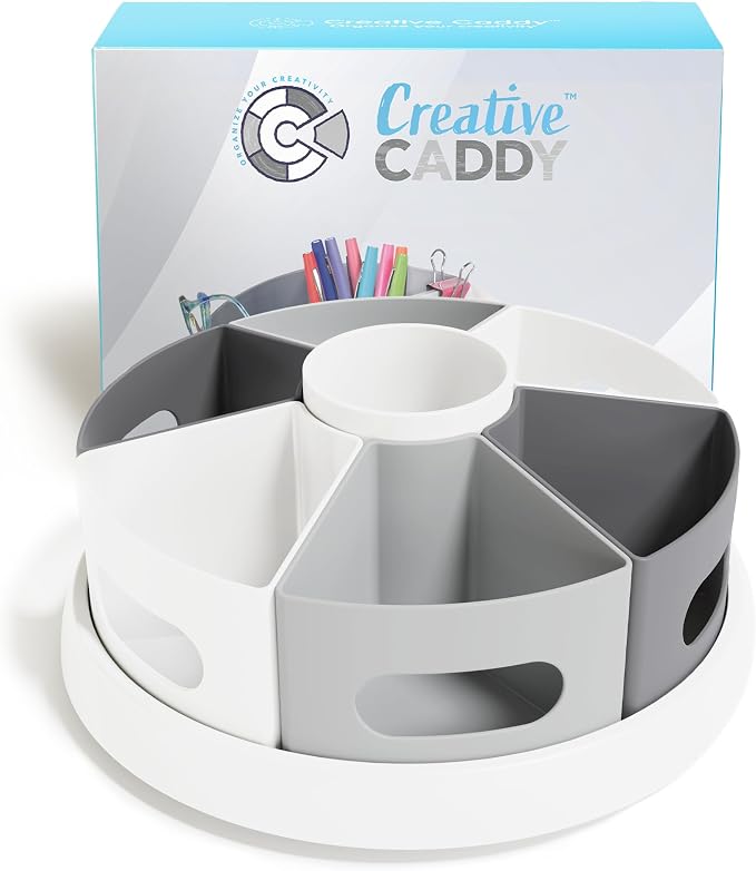 Rotating Art Supply Organizer for Kids, Marker Organizer for Teacher Desk by CreativeCaddy