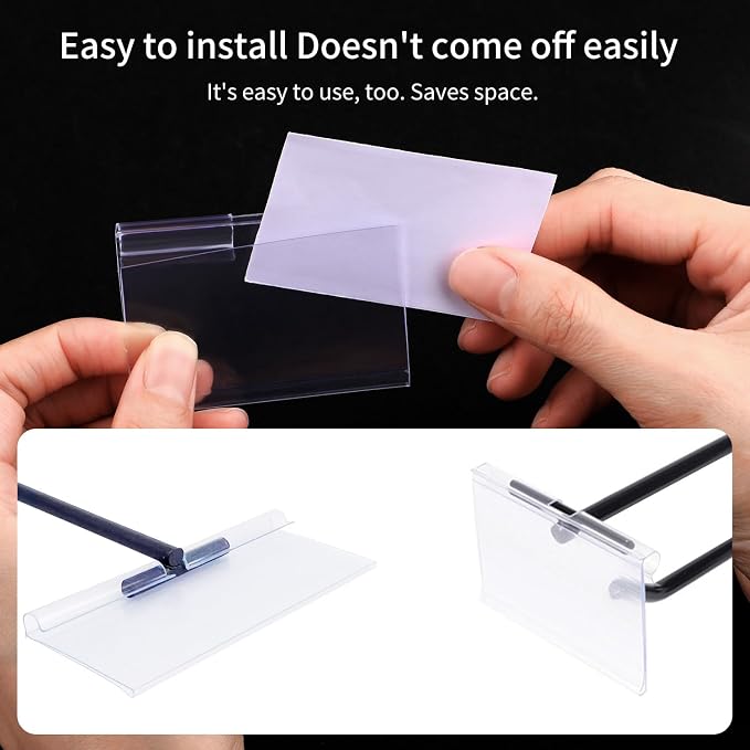 140PCS Basket Labels Clip On, Includ 60PCS Clear Plastic Label Holders and - Image 4