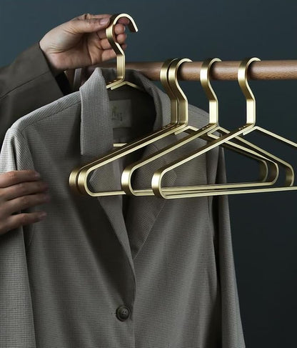 Premium Matte Gold Aluminum Coat Hangers 90 Piece Set, 16.5” Extra Smooth & - Image 6