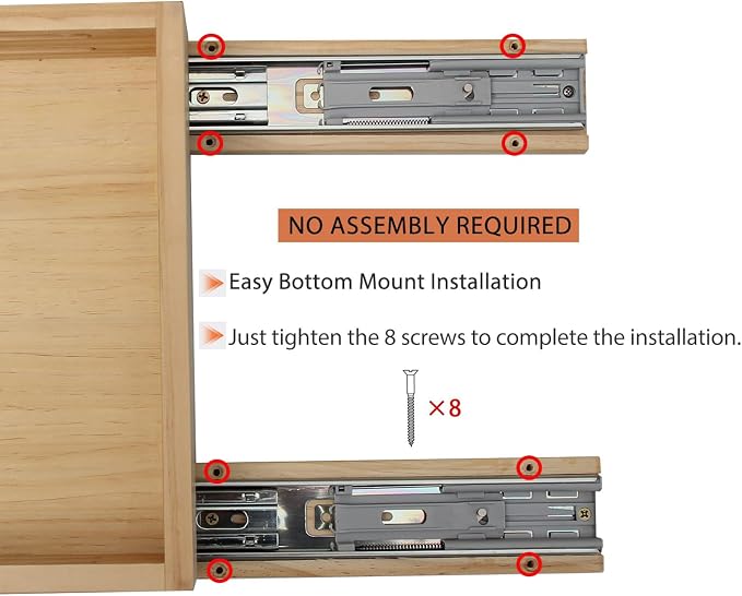 Kitchen Cabinet Organizer, Wood Pull Out Drawer, W12''×D10''×H3'' | Fully - Image 4