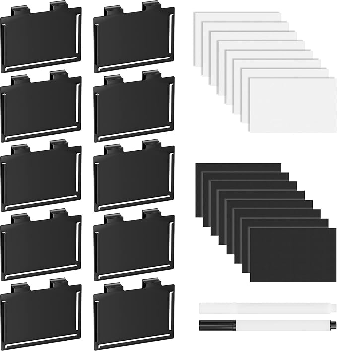 SpaceAid 10 Pack Pantry Basket Labels Clip on by SpaceAid