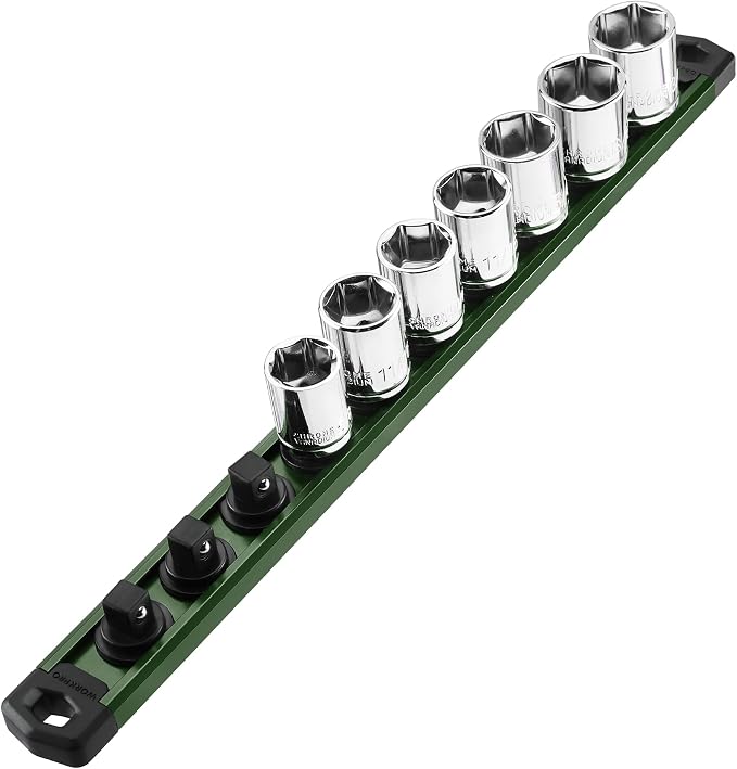 WORKPRO Magnetic Socket Organizer, 3/8-Inch Drive Aluminum Alloy Sockets Rail - Image 9