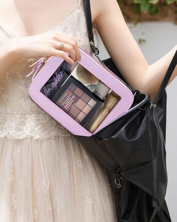 Travel Clear Makeup Bag Set, TSA Approved Cosmetic Bag Case - Image 4
