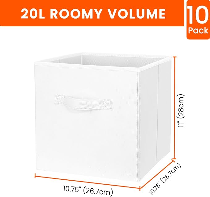 Criusia Storage Cubes, 11 Inch Cube Storage Bins - Image 2