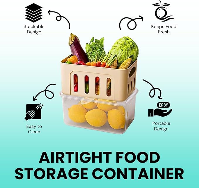 5-Pack Fruit Containers for Fridge Keep Fresh – Airtight Food Containers - Image 4