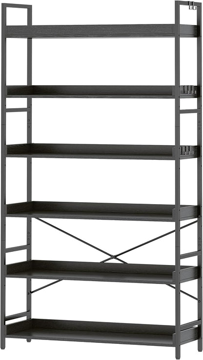 HCHQHS Bookshelf, Adjustable Industrial Bookcase, Vertical Tall Book Shelf by HCHQHS