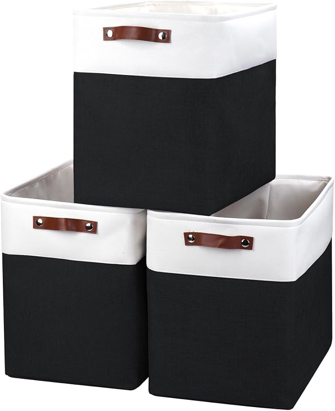 Large Fabric Storage Baskets | 50L Storage Bins, Decorative Linen Closet Baskets by Bagnizer