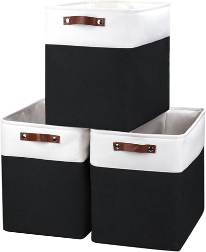 Large Fabric Storage Baskets | 50L Storage Bins, Decorative Linen Closet Baskets by Bagnizer