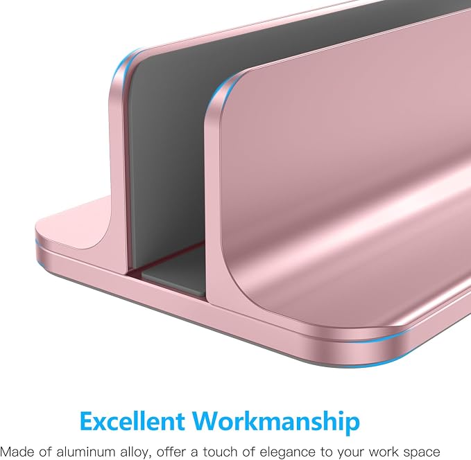 OMOTON Vertical Laptop Stand Holder, Desktop Aluminum Stand - Image 6